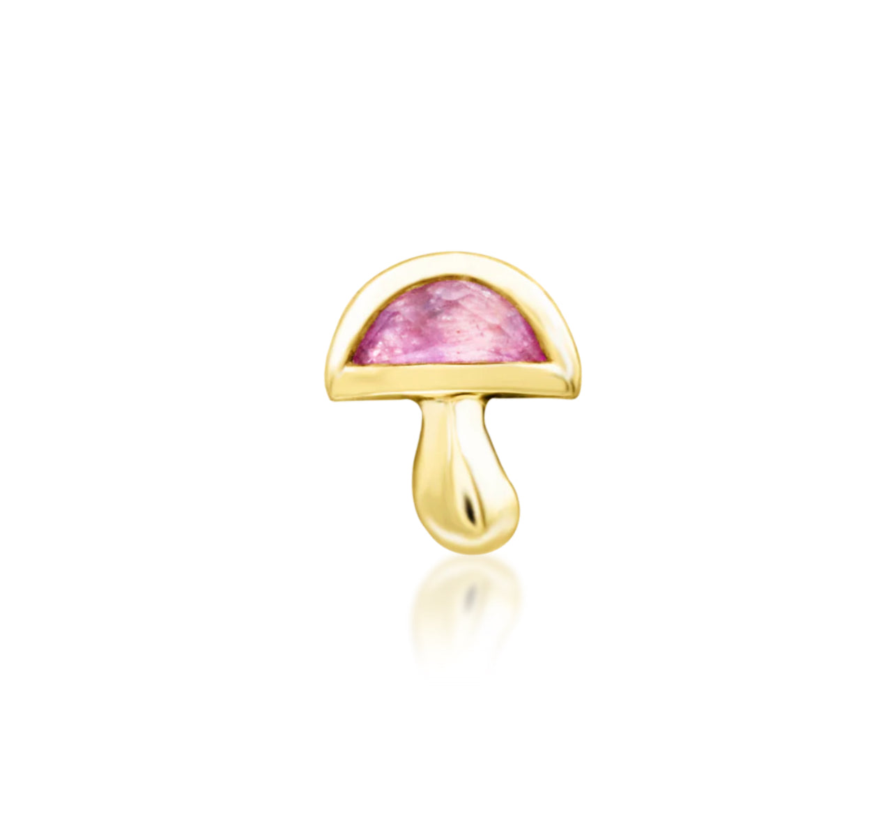 Junipurr Jewellery Amanita 14kt Gold Threadless Attachment Lobe Earring