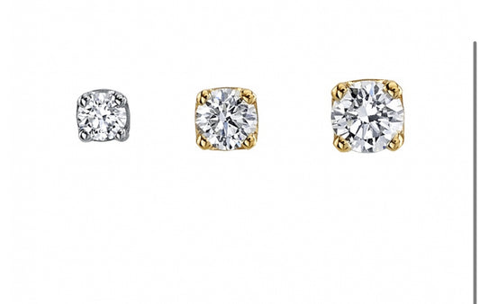 Design Your Own BVLA – Pick Your Setting & Gemstones - 
Round Prong Diamond Setting 14kt Gold Attachment End