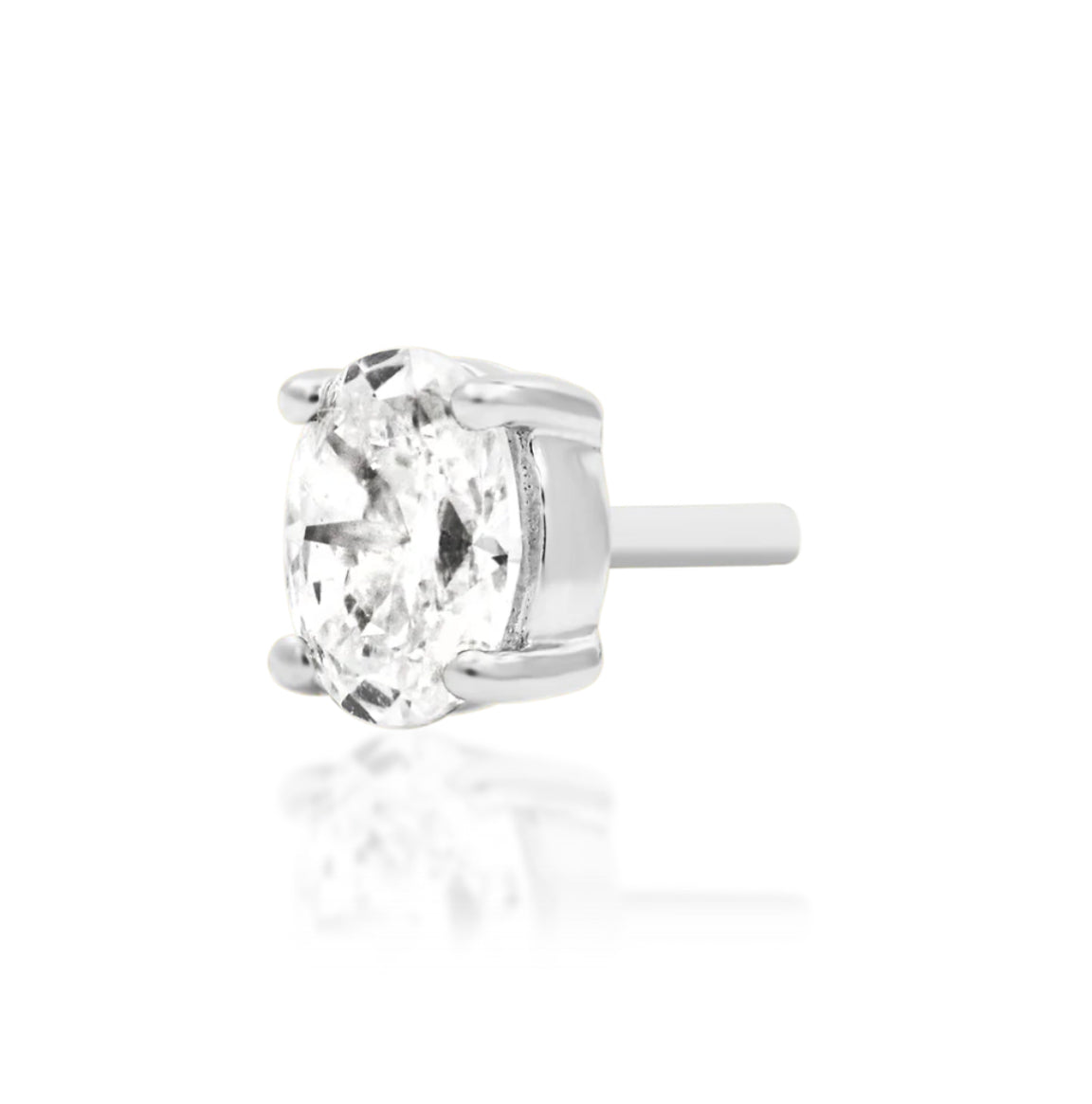 Junipurr Jewellery Diamond Oval Gold Threadless Attachment