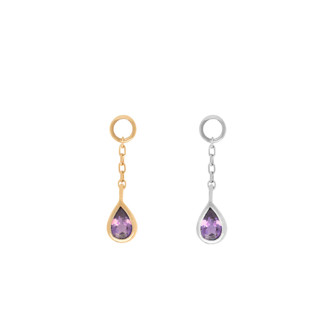 Buddha Jewellery - Concorde Amethyst Chain & Charm Earrings