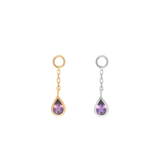 Buddha Jewellery - Concorde Amethyst Chain & Charm Earrings