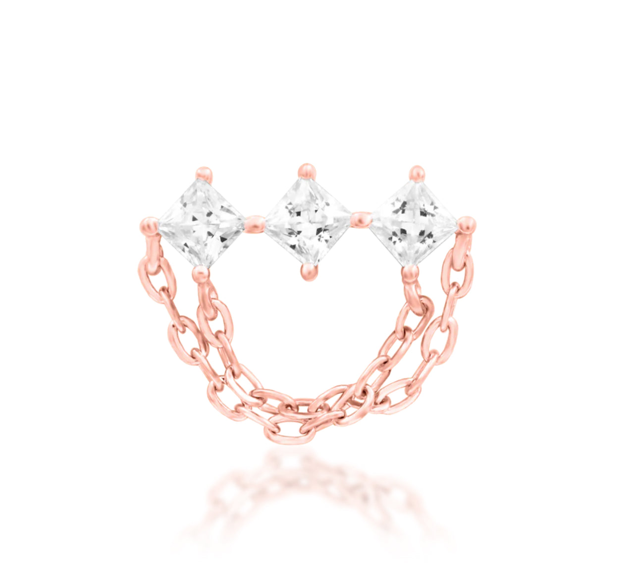 Junipurr Jewellery Azriel 14kt Gold Chain Threadless Attachment Helix Earrings