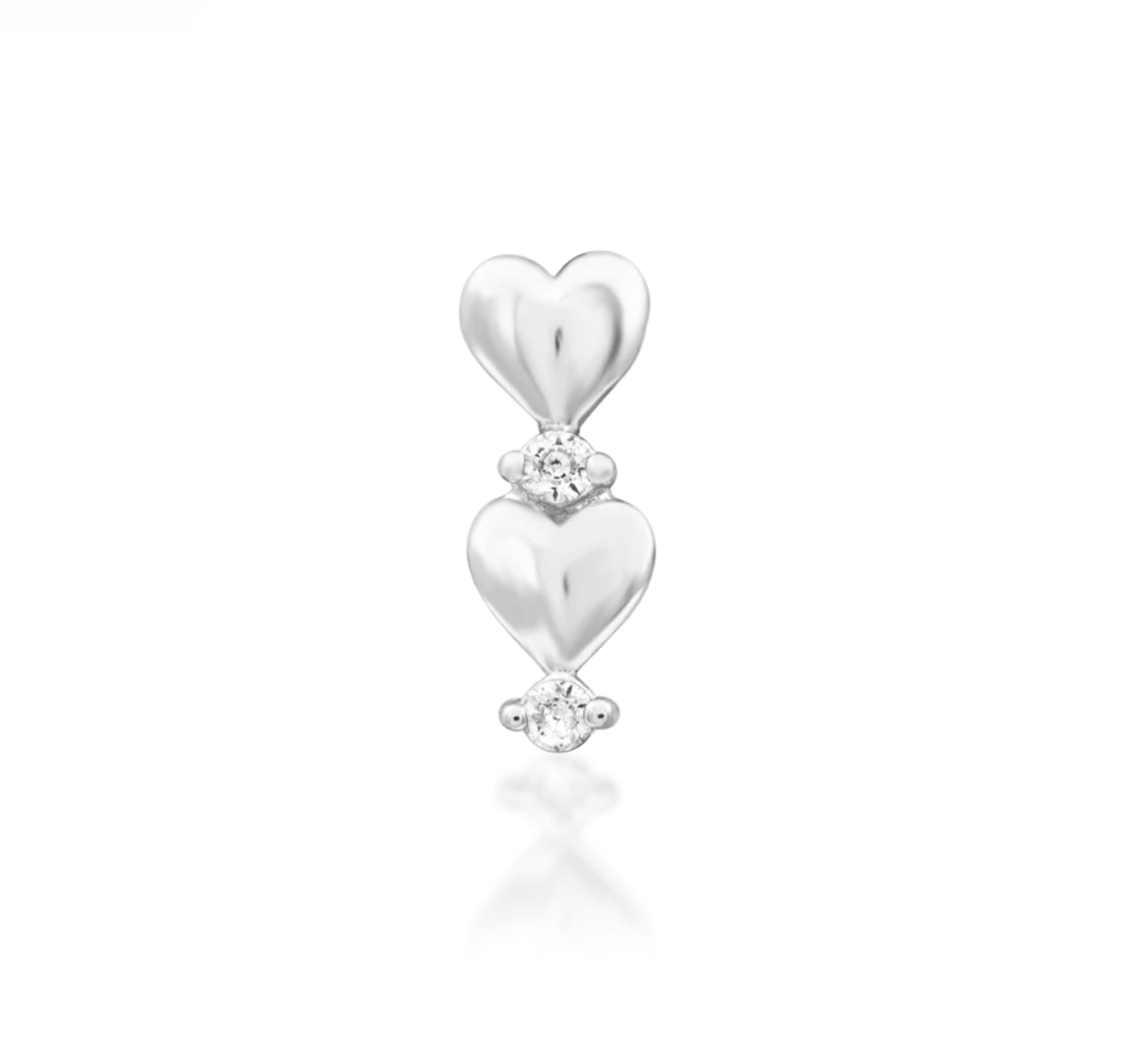 Junipurr Jewellery Heartfelt 14kt Gold Threadless Attachment Helix Earring