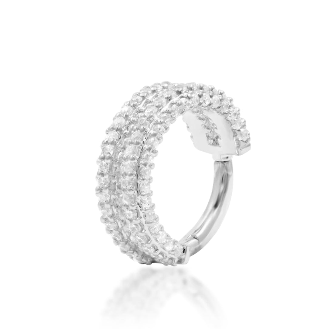 Junipurr Jewellery Mie Mie 14kt Gold CZ HINGE Segment Helix Huggie Ring