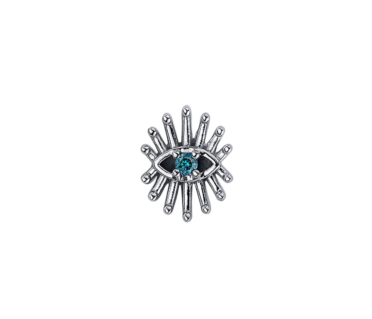 Design Your Own BVLA – Pick Your Setting & Gemstones - Trixy Eye 14kt Gold Diamond Lobe Helix Attachment End Earring