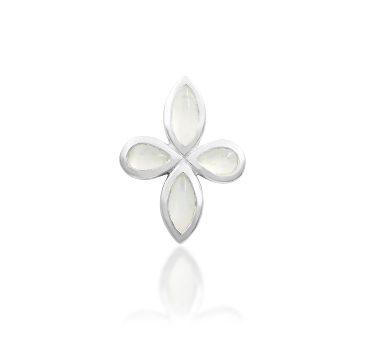 Junipurr Jewellery Betty Gold Moonstone Threadless Attachment Helix Earring