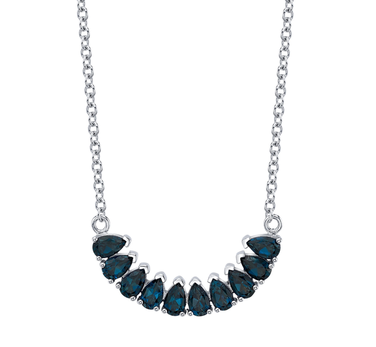 Design Your Own BVLA – Pick Your Setting & Gemstones - Phoebe Garnet Moonstone Topaz Necklace Marquise