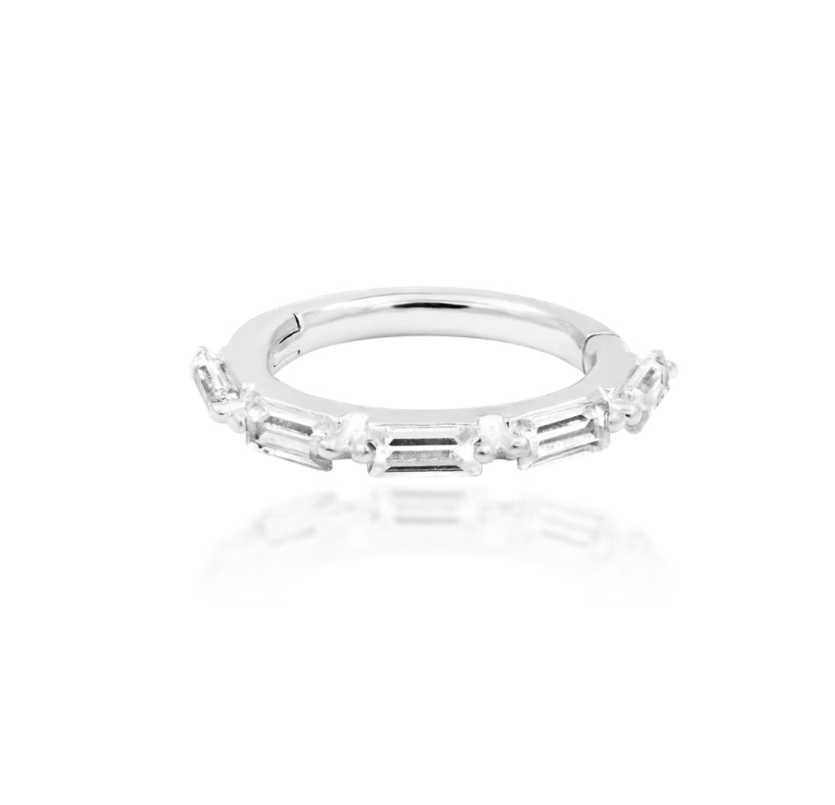 Junipurr Jewellery Annie 14kt Gold CZ Baguette Hinge Segment Helix Conch Ring Earring