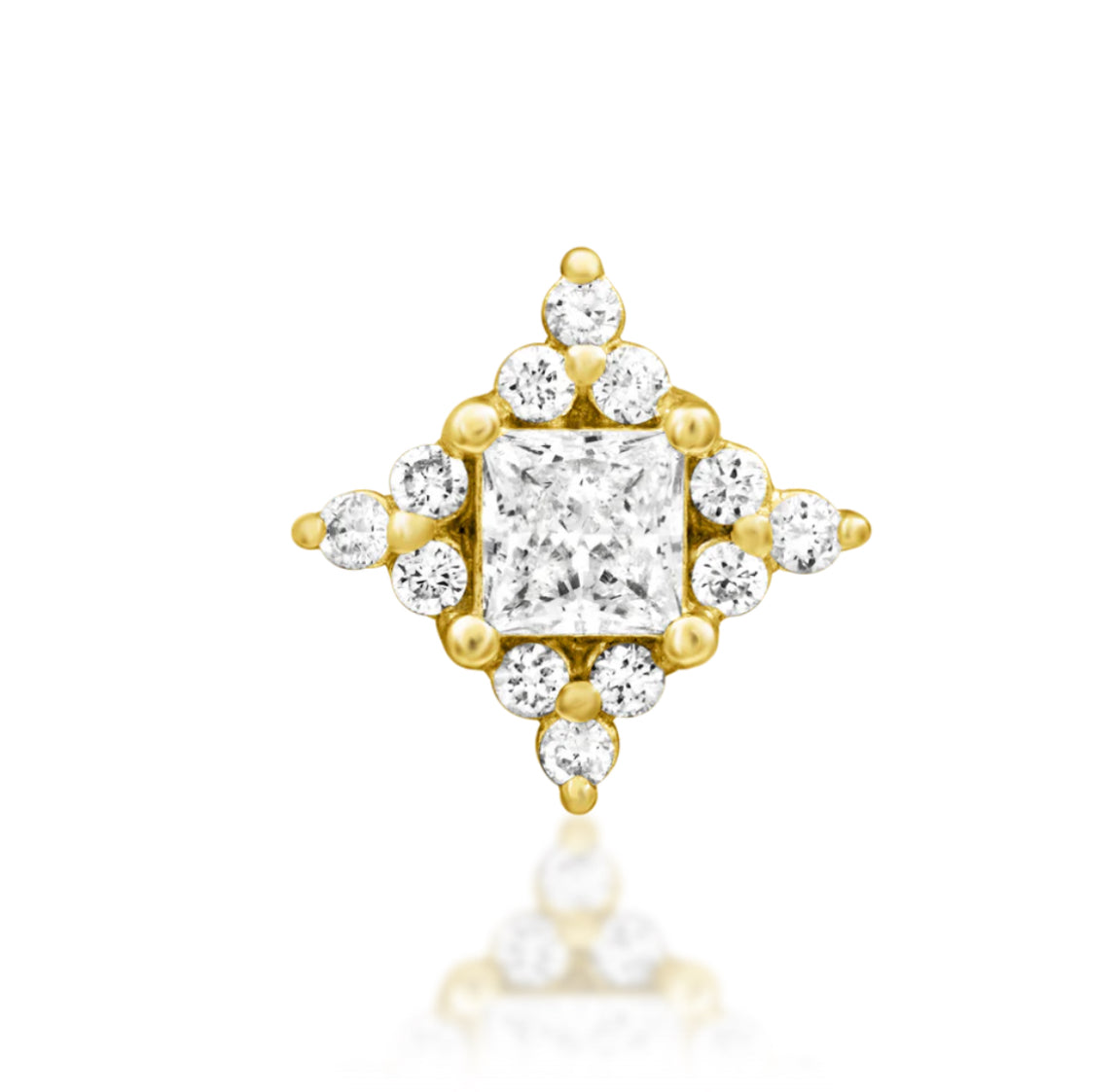 Junipurr Jewellery Enchant Diamond 14kt Gold Threadless Attachment Helix Earring