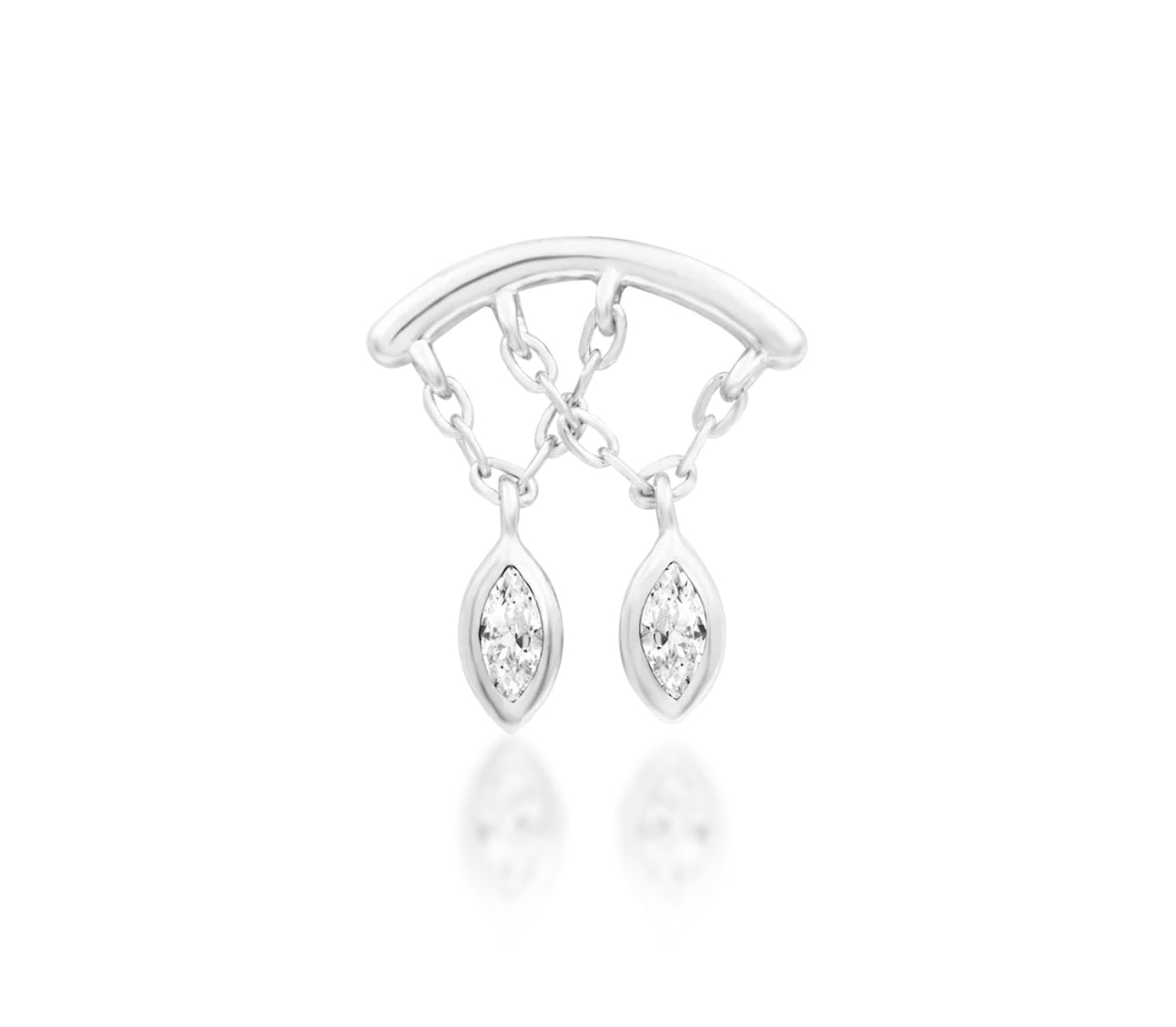 Junipurr Jewellery Delphine Gold Chain Threadless Attachment Helix Earrings