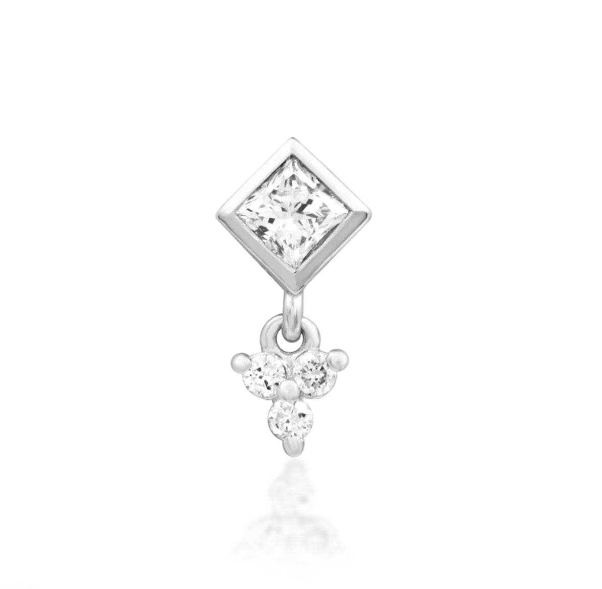 Junipurr Jewellery Reflection 14kt Gold Diamond Helix Earring