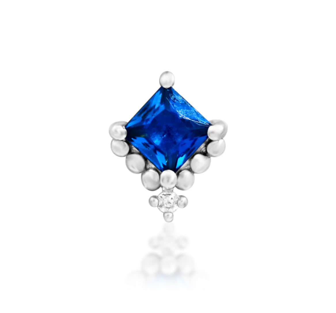 Junipurr Jewellery Hesper 14kt Gold Blue CZ Threadless Attachment Conch Earring
