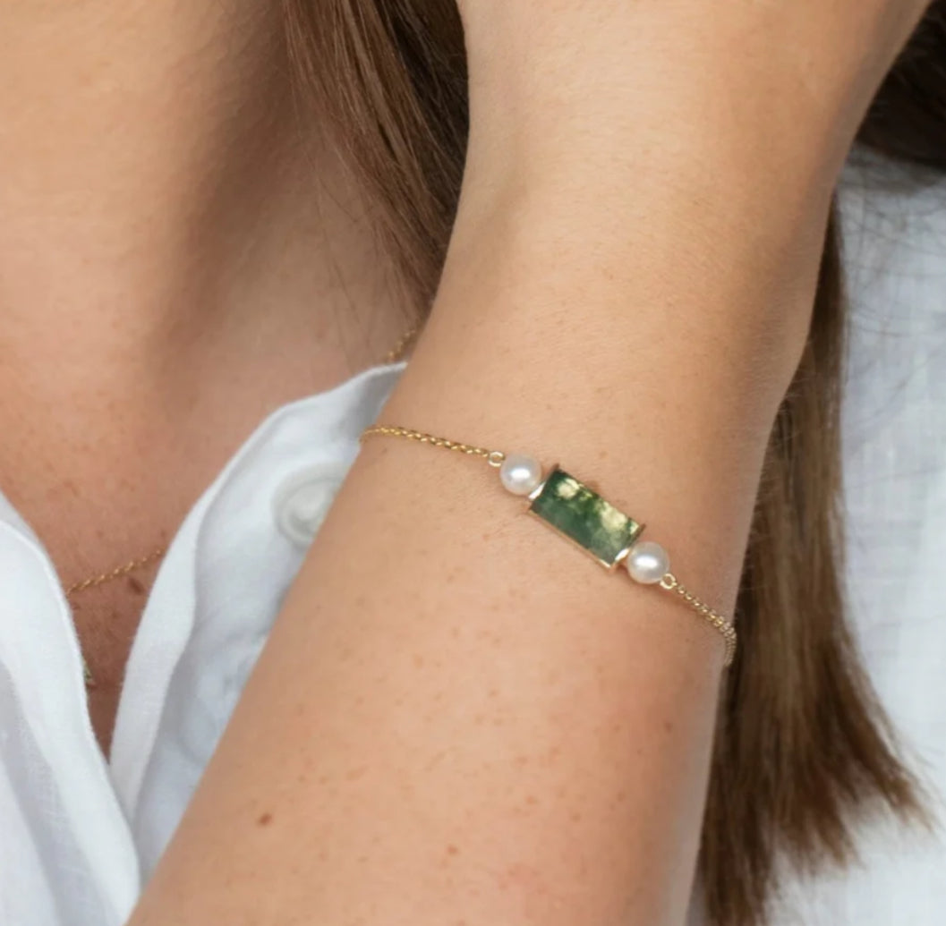 Junipurr Jewellery Vanni Mossgate Pearls Gold Bracelett