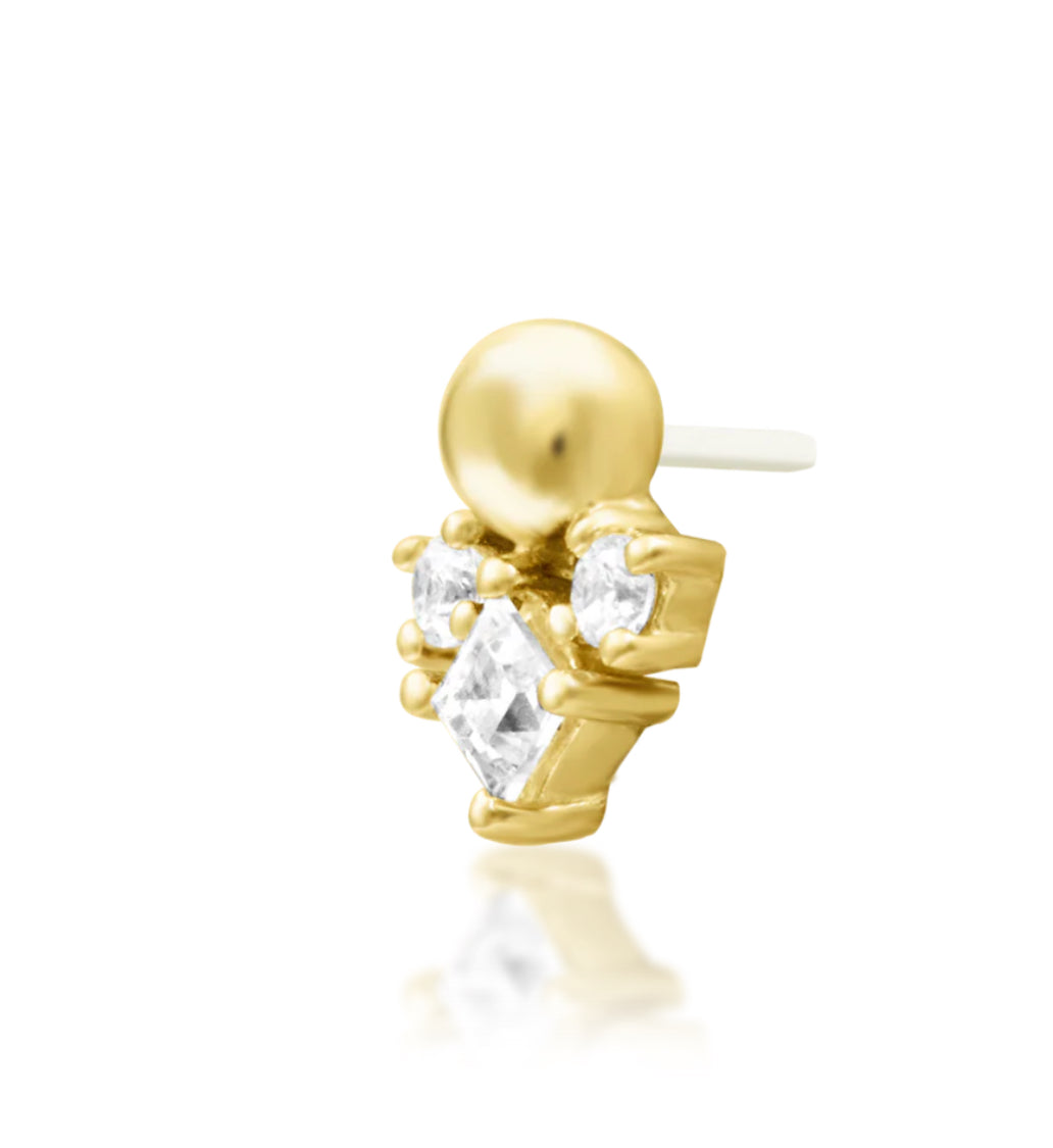 Junipurr Jewellery Celest 14kt Gold CZ Helix Earring