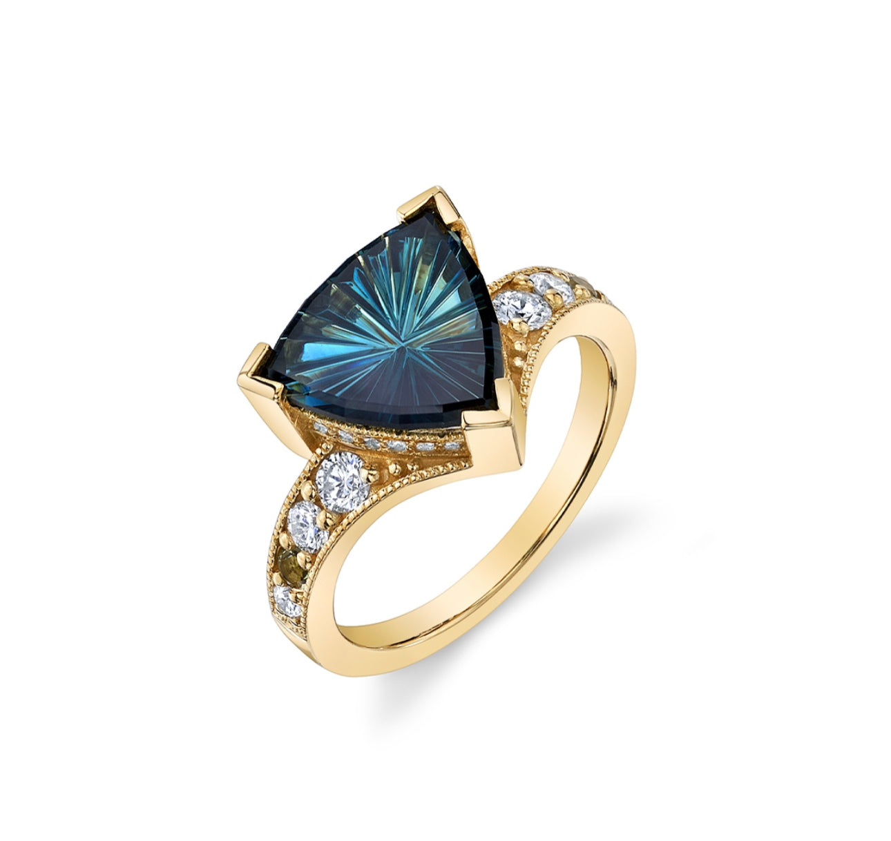 Design Your Own BVLA – Pick Your Setting & Gemstones - Tatiana Sapphire Diamond Engagement Ring