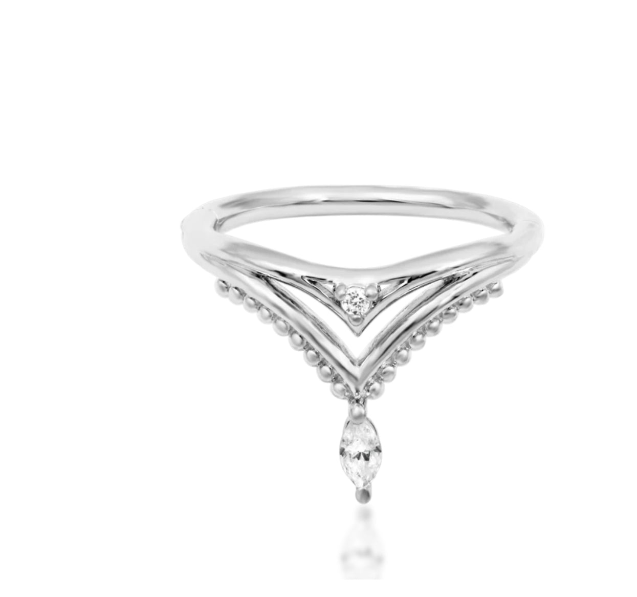Junipurr Jewellery Reina 14kt Gold CZ Conch Hinge Ring