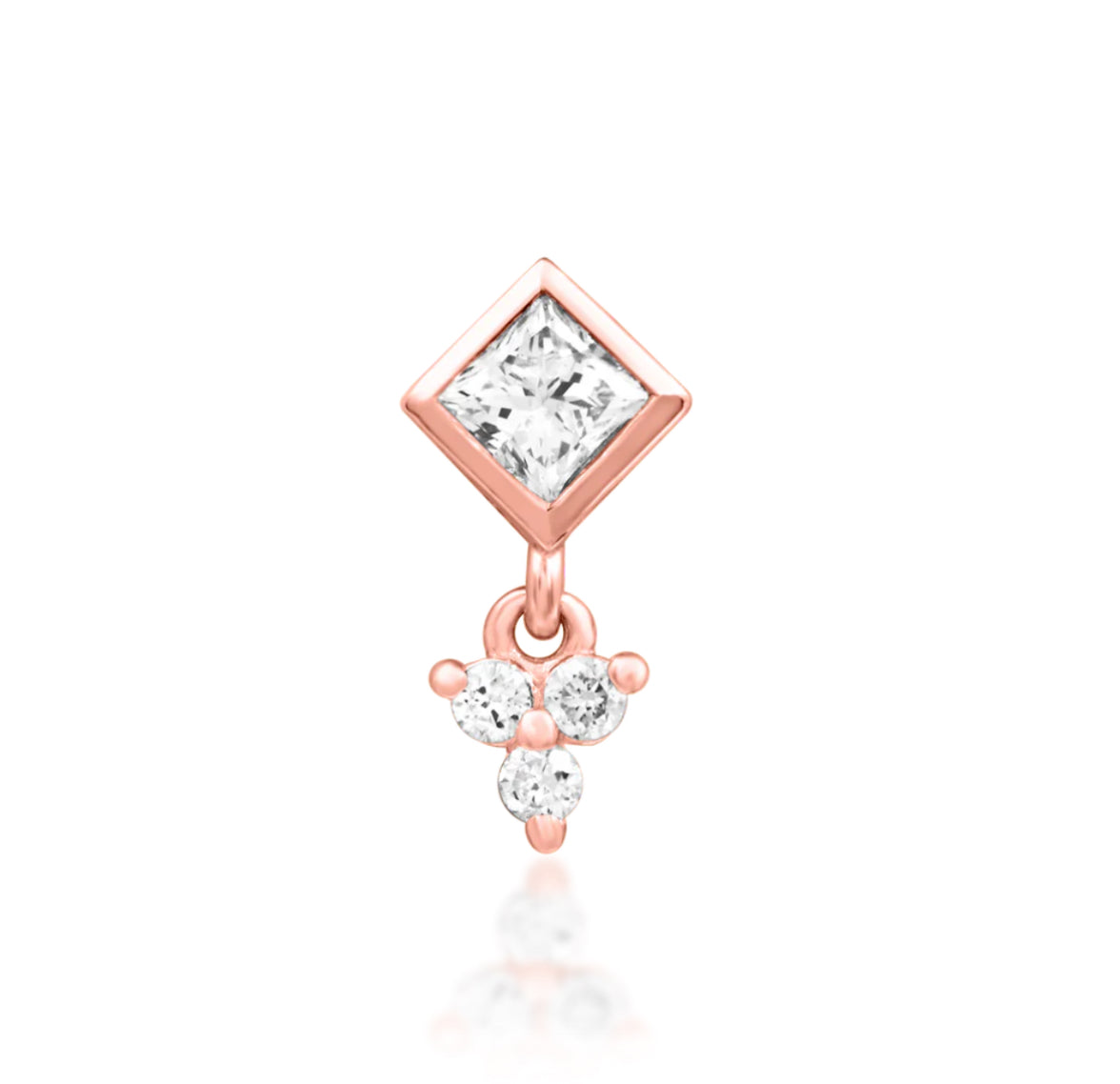 Junipurr Jewellery Reflection 14kt Gold Diamond Helix Earring
