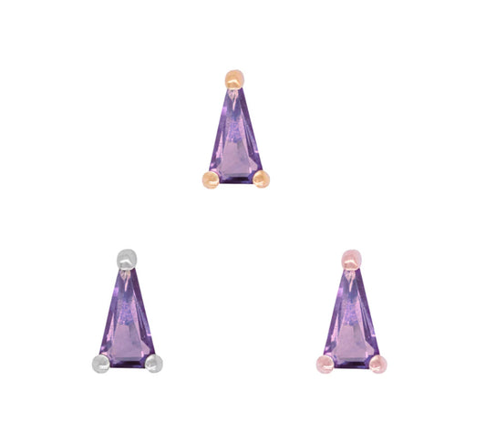 Buddha Jewellery Seek Amethyst Threadless Attachment Earring