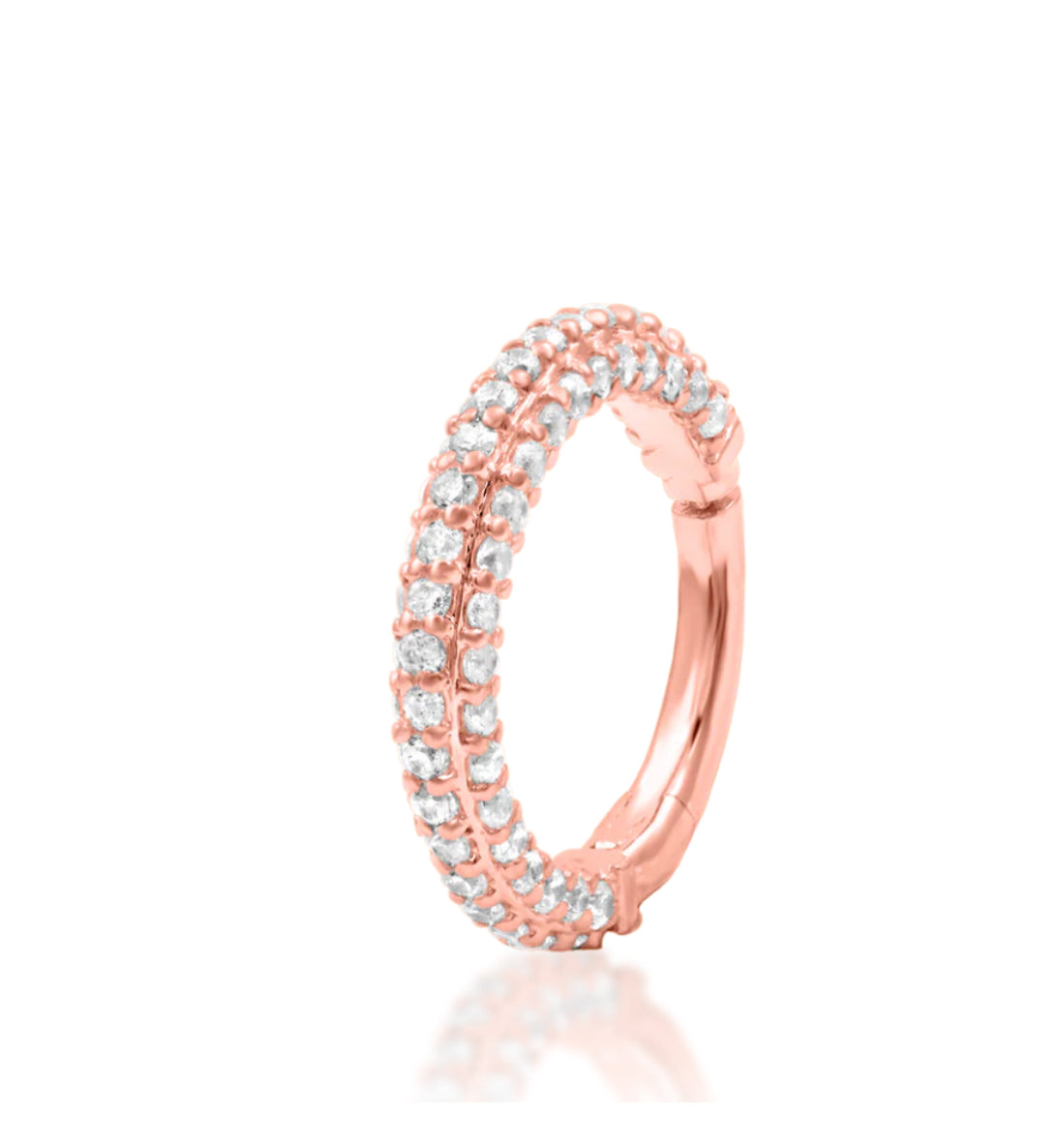Junipurr Jewellery Demi 14kt Gold CZ Huggie Hinge Ring