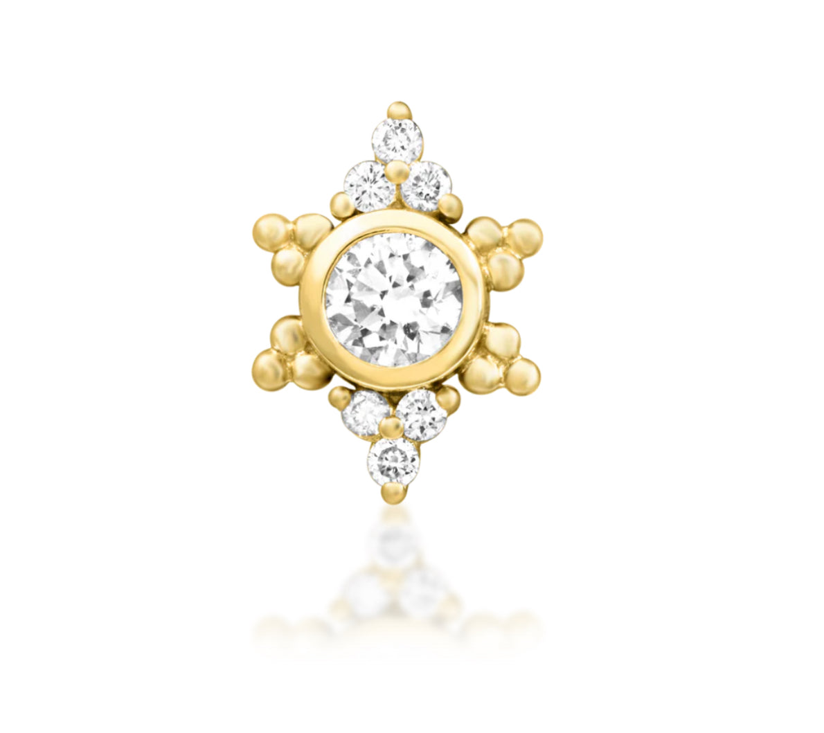 Junipurr Jewellery Praise 14kt gold Diamond Threadless Attachment Conch Earring