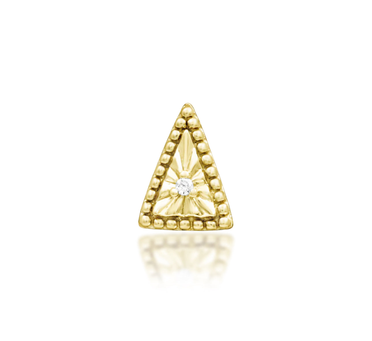Junipurr Jewellery Nina 14kt Gold Beaded Threadless Attachment Live Earring