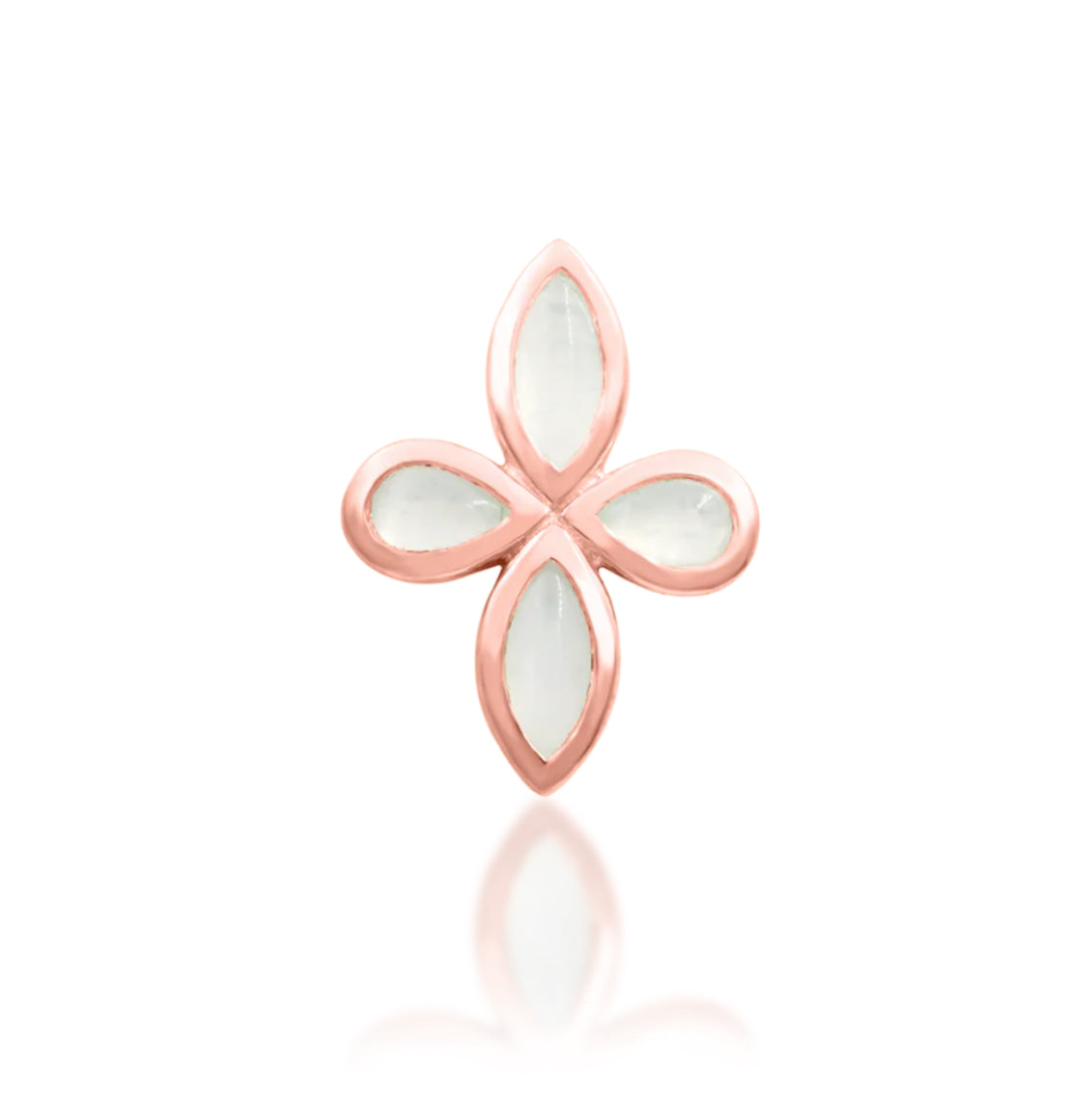 Junipurr Jewellery Betty Gold Moonstone Threadless Attachment Helix Earring