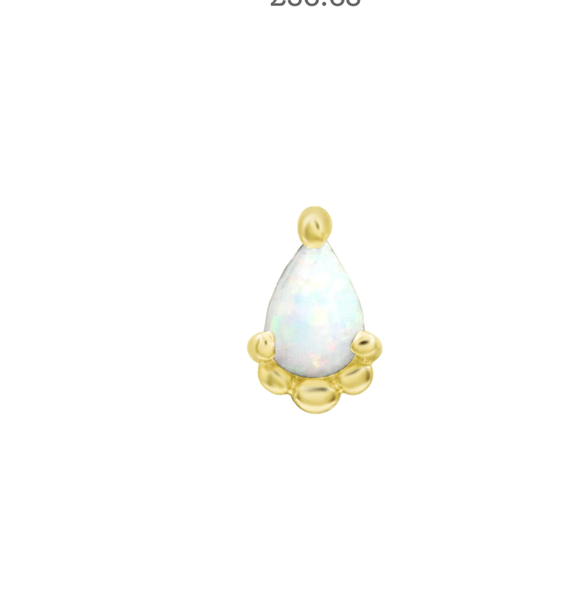 Junipurr Jewellery Amani 14kt Gold Opal Threadless End Conch Earring