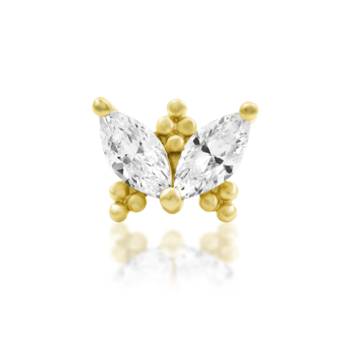 Junipurr Jewellery Vander 14kt Gold Threadless Attachment Conch Earring