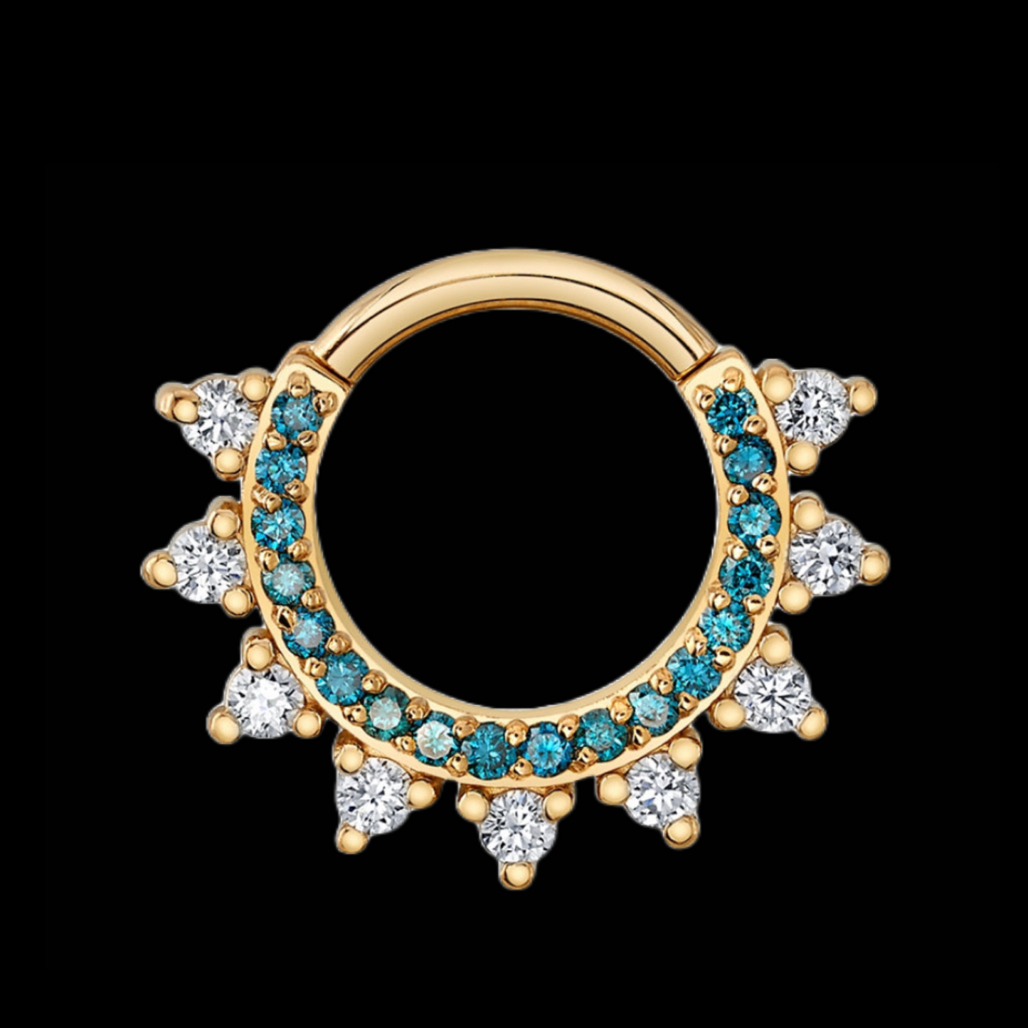 Design Your Own BVLA – Pick Your Setting & Gemstones - Gem Kolo 1.5mm inside BVLA Gold Segment Daith Septum Ring Sapphire Diamond