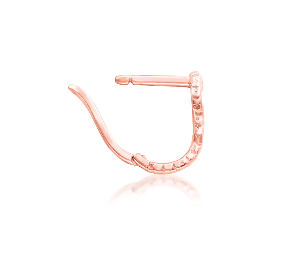 Solid Gold Snake Nose Ring | Junipurr Dusa