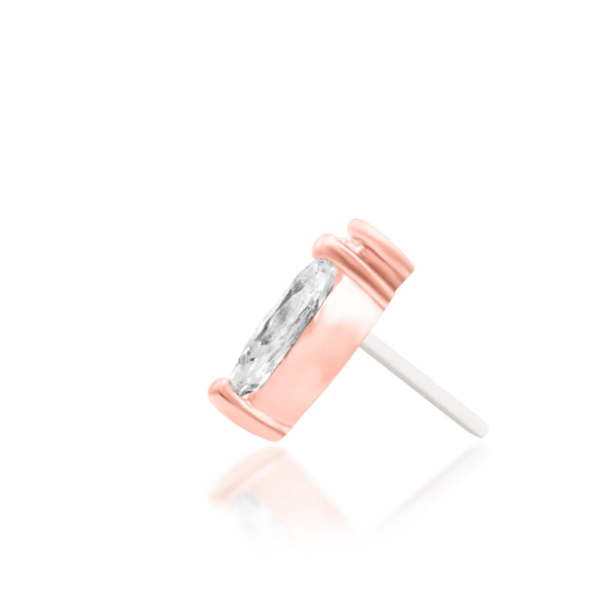 Rose gold side profile.
