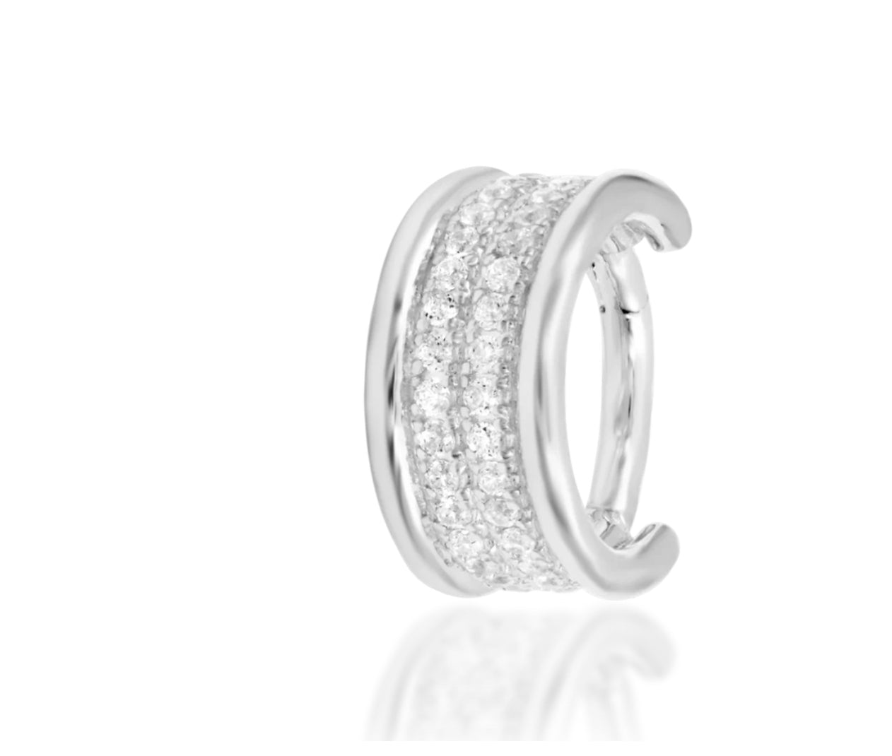 Junipurr Vivienne helix threadless end 14kt gold with purple synthetic amethyst CZ on white background