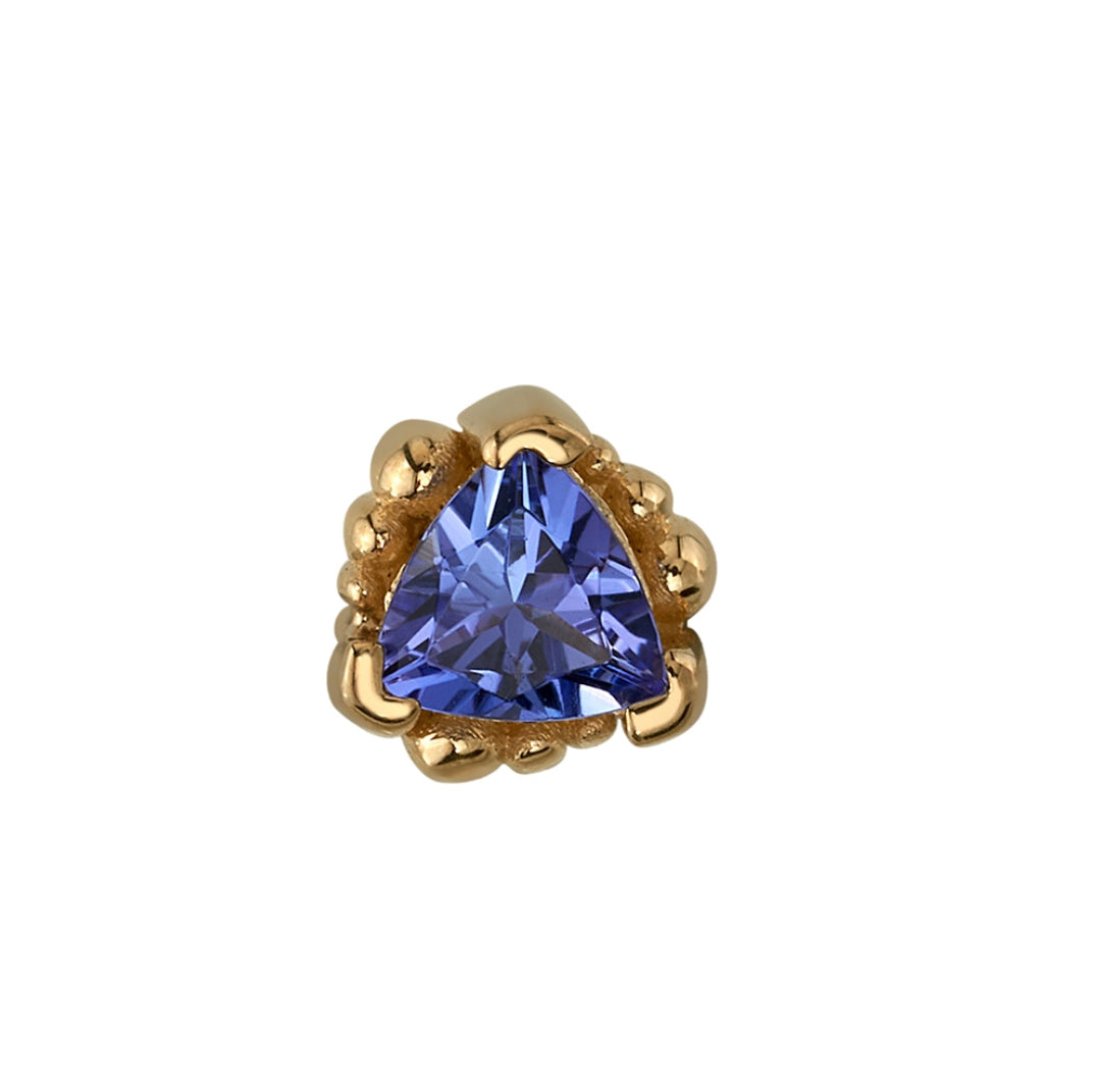 Design Your Own BVLA – Pick Your Setting & Gemstones - Beaded Trillion Gold Lobe Helix Conch Tanzanite Citrine Labradorite Earring