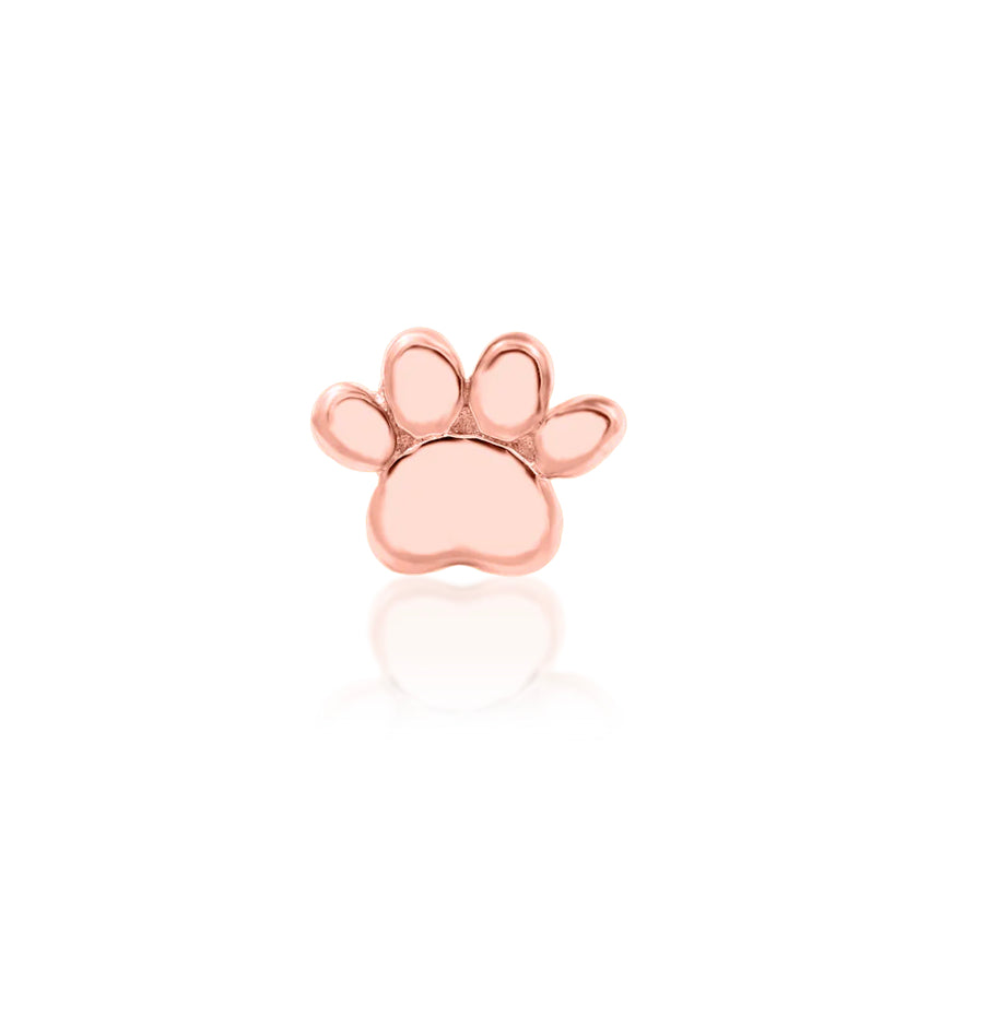 Junipurr Jewellery Gold Mini Paw 14kt Threadless End
