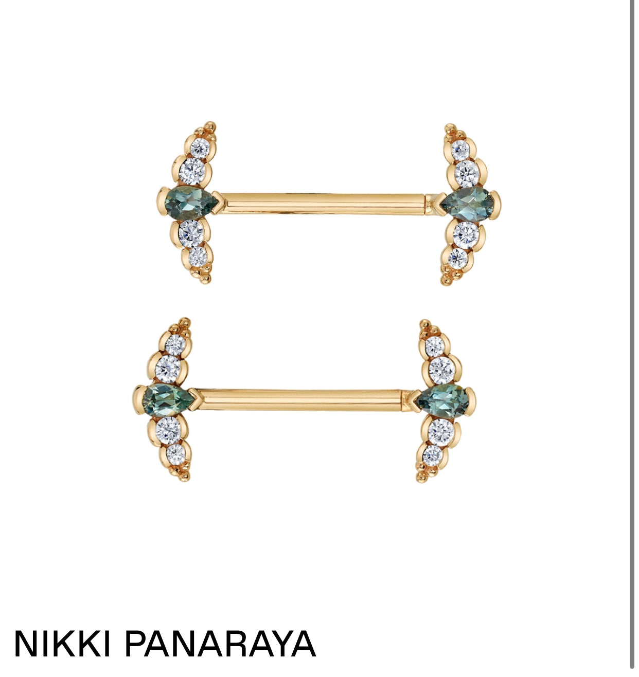 Design Your Own BVLA – Pick Your Setting & Gemstones - Custom Order Nikki Panaraya Nipple Bar Industrial