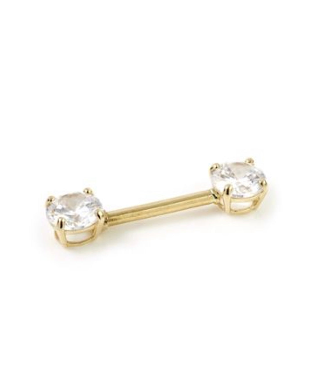 Gold Gem Nipple Bar