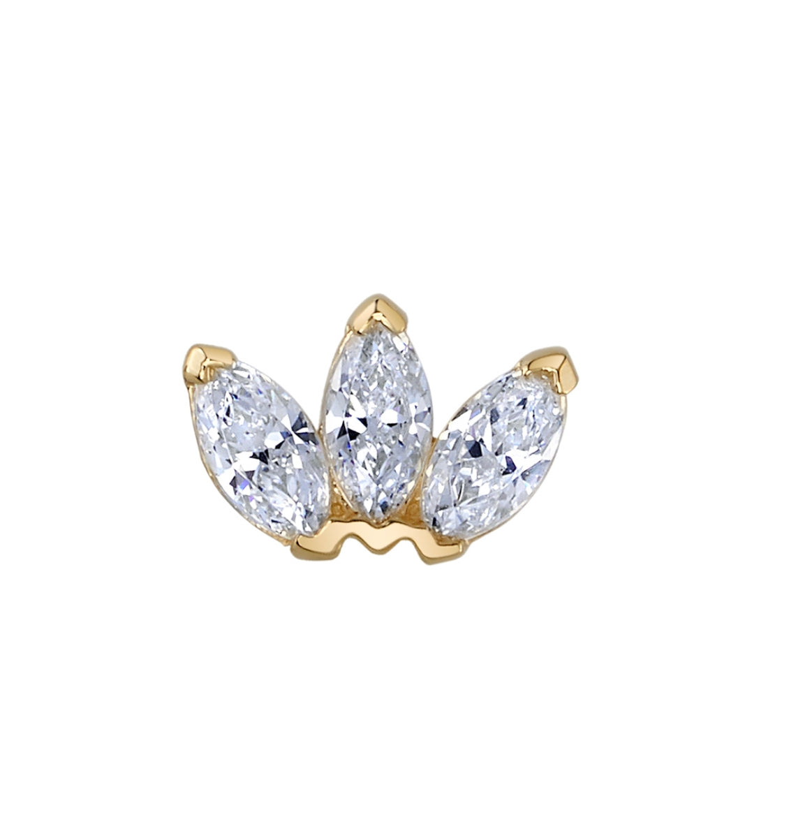 Design Your Own BVLA – Pick Your Setting & Gemstones - Marquise Fan Mercury mist Black Diamond Amethyst Gold Conch Helix Earring