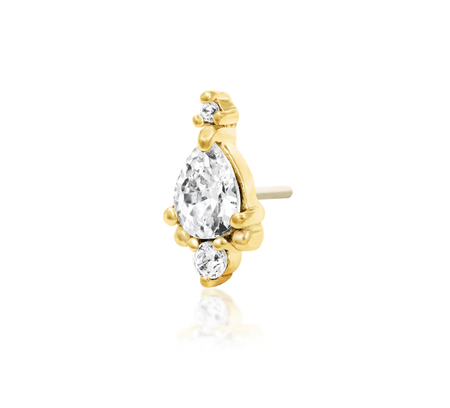 Junipurr Jewellery Amelia 14kt Gold Threadless Jewellery