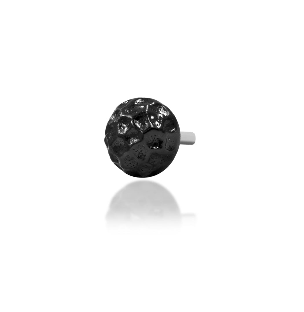 Junipurr Jewellery Scene Dot Textured Threadless Black Rhodium Push pin
