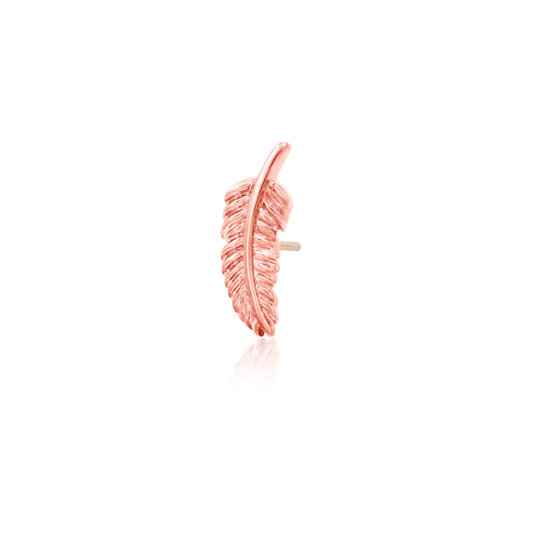 Junipurr Jewellery Feather Quill 14kt Gold Threadless End