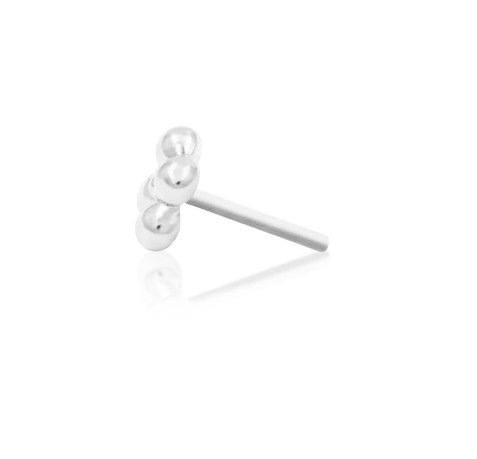 Junipurr Gold Quad Bead Threadless End | 14K Gold Lobe & Tragus Jewellery