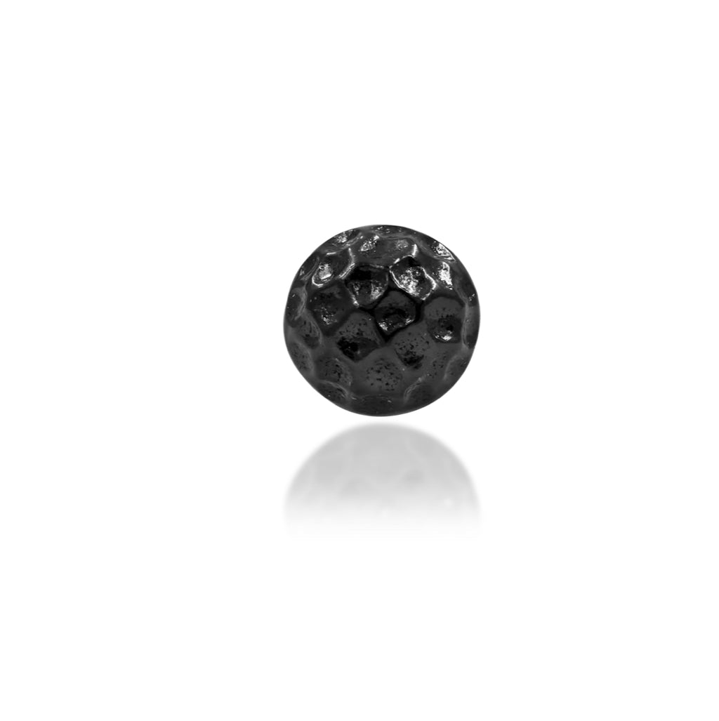 Junipurr Jewellery Scene Dot Textured Threadless Black Rhodium Push pin
