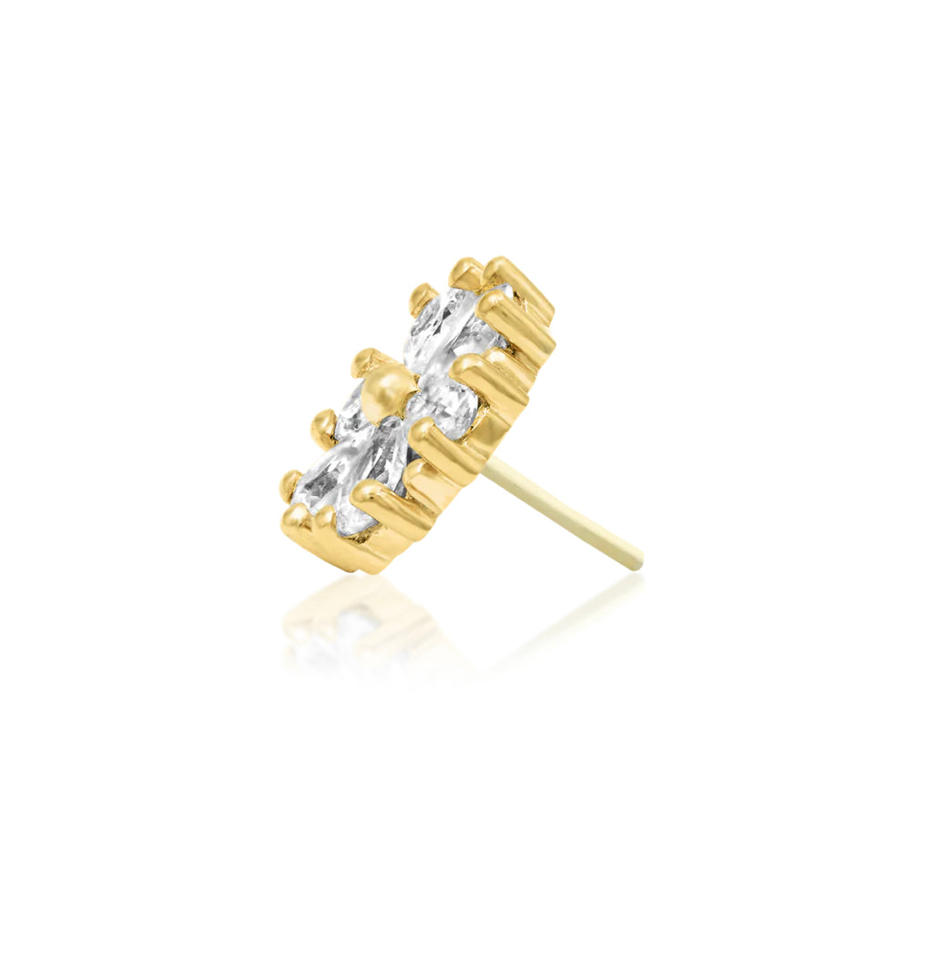 Junipurr Jewellery Bobbie 14kt Gold Threadless Labret