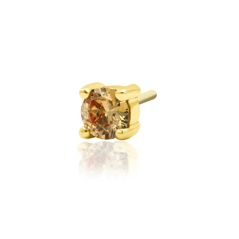Junipurr Jewellery Prong 14kt Gold Threadless End (colour variants)