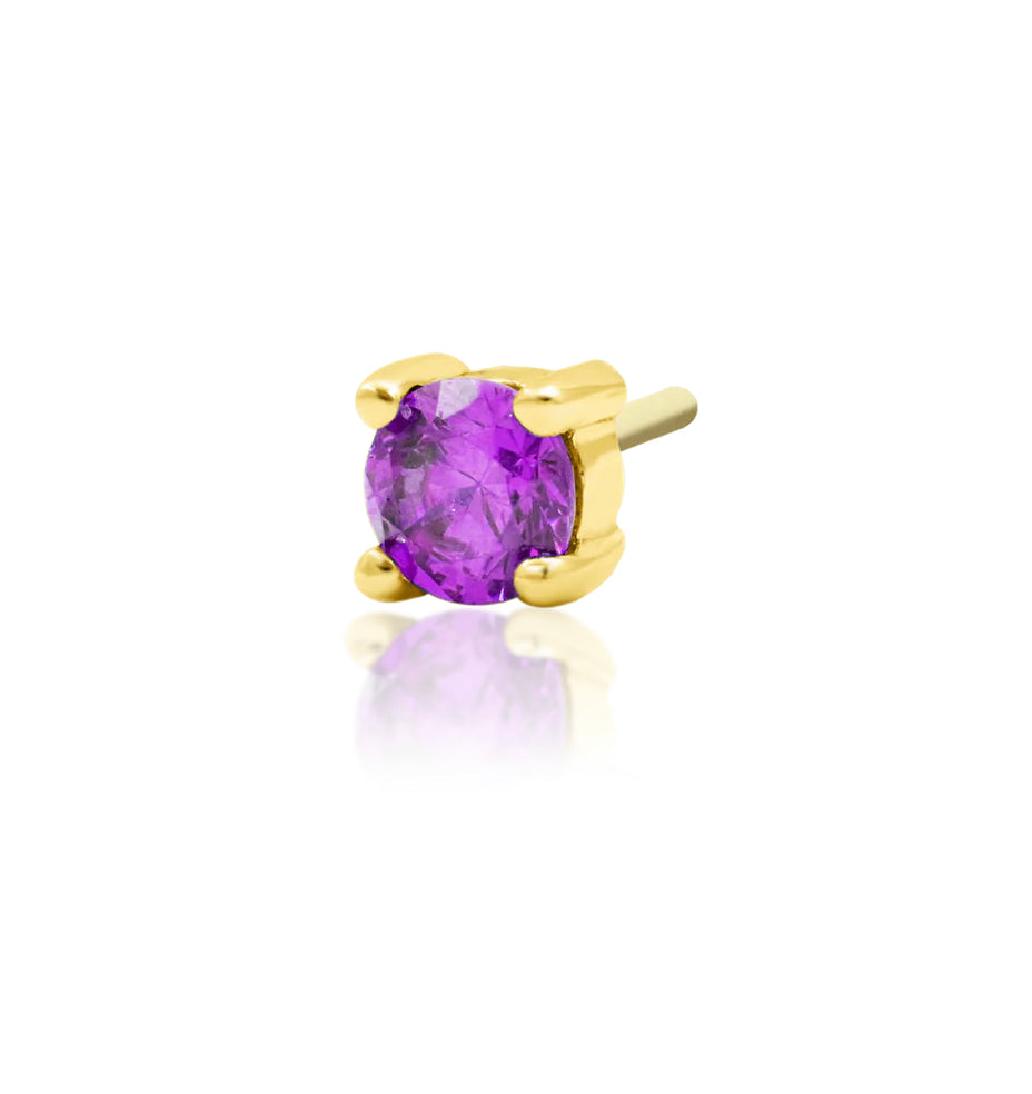 Junipurr Jewellery Prong 14kt Gold Threadless End (colour variants)
