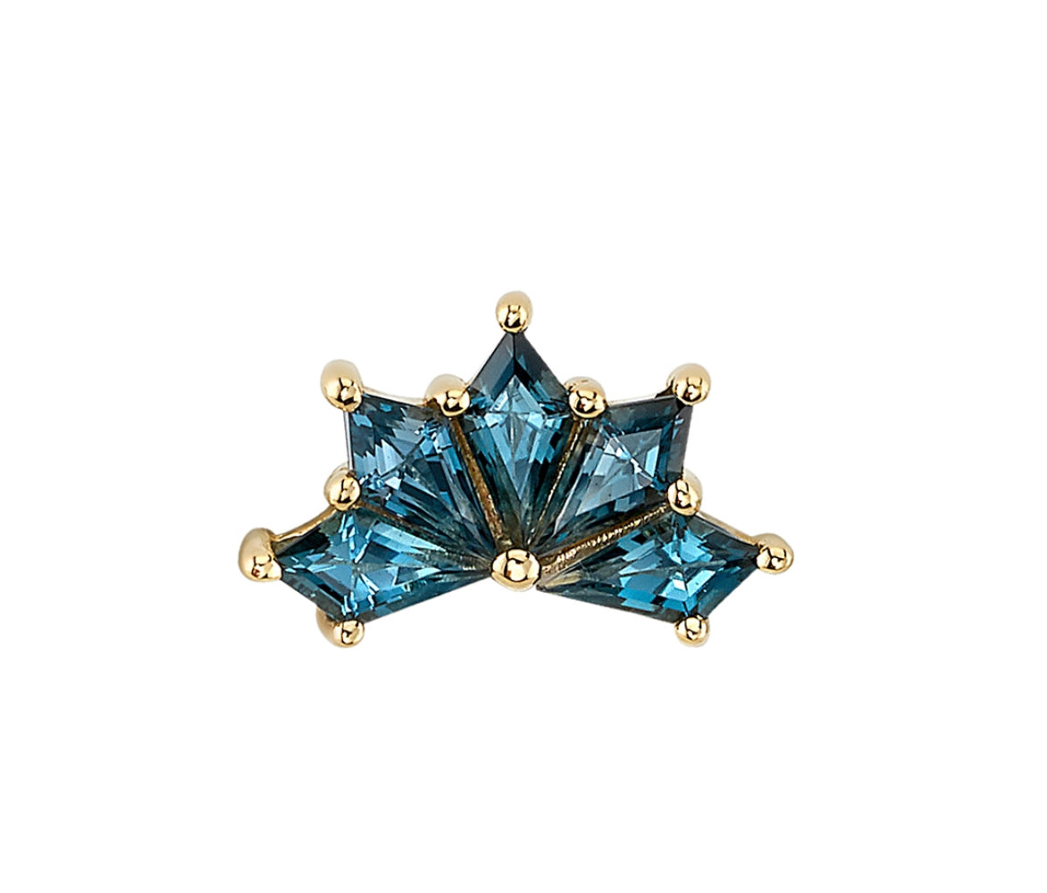 Design Your Own BVLA – Pick Your Setting & Gemstones - Spirit Gold Attachment Diamond Sapphire Earring