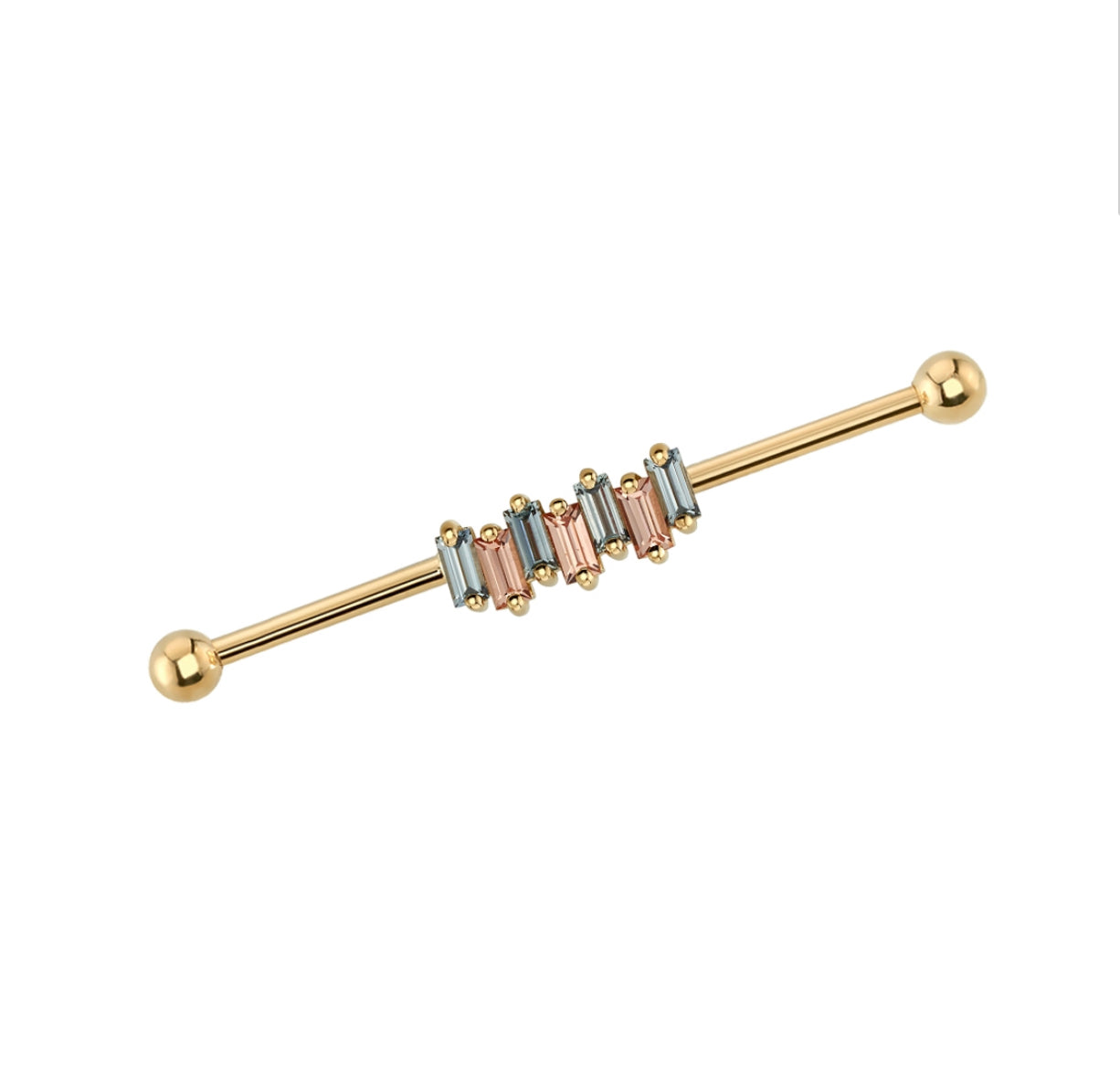 Design Your Own BVLA – Pick Your Setting & Gemstones - Madison Gold Industrial Sapphire Earring