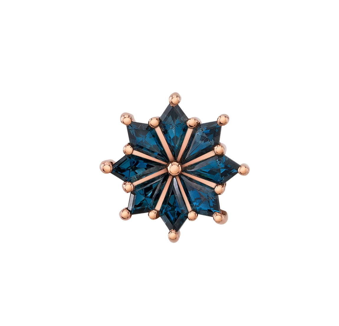Design Your Own BVLA – Pick Your Setting & Gemstones - Pablo Gold London Blue Topaz Attachment Conch Earring