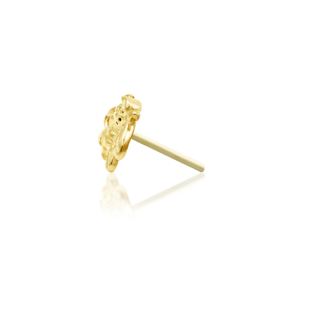 Junipurr Jewellery Mini Bee 14kt Gold Threadless End