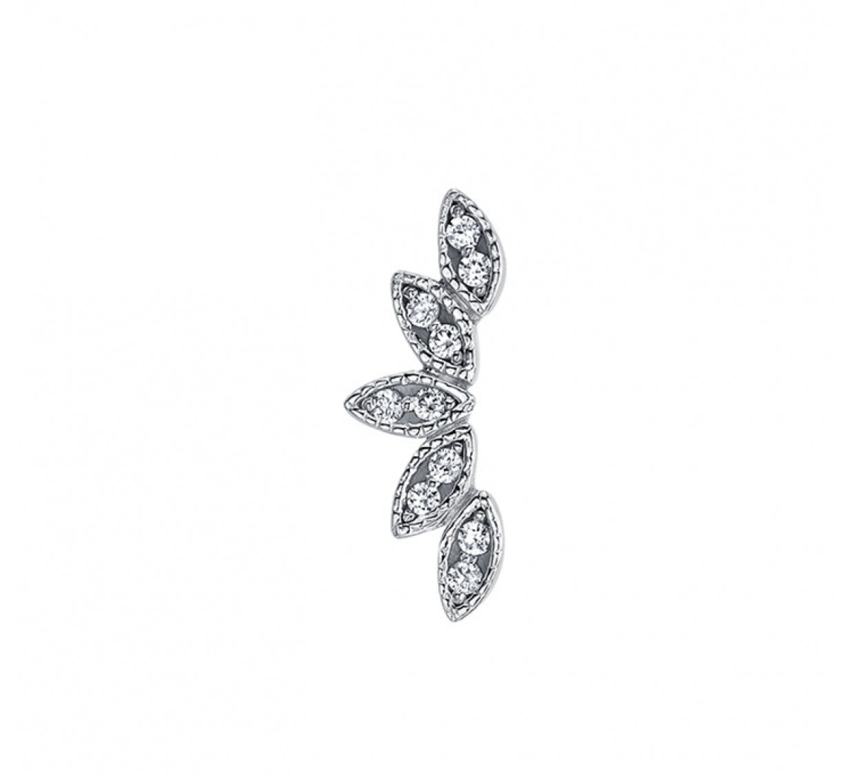 Design Your Own BVLA – Pick Your Setting & Gemstones - Serenity Gold Attachment Diamond Sapphire Helix Conch Earring